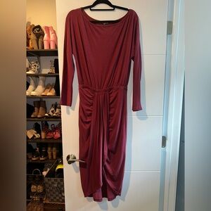 Elegant Burgundy Dress